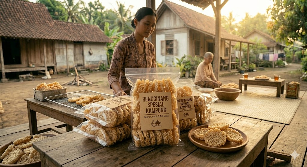 Renginang dalam kemasan bungkus